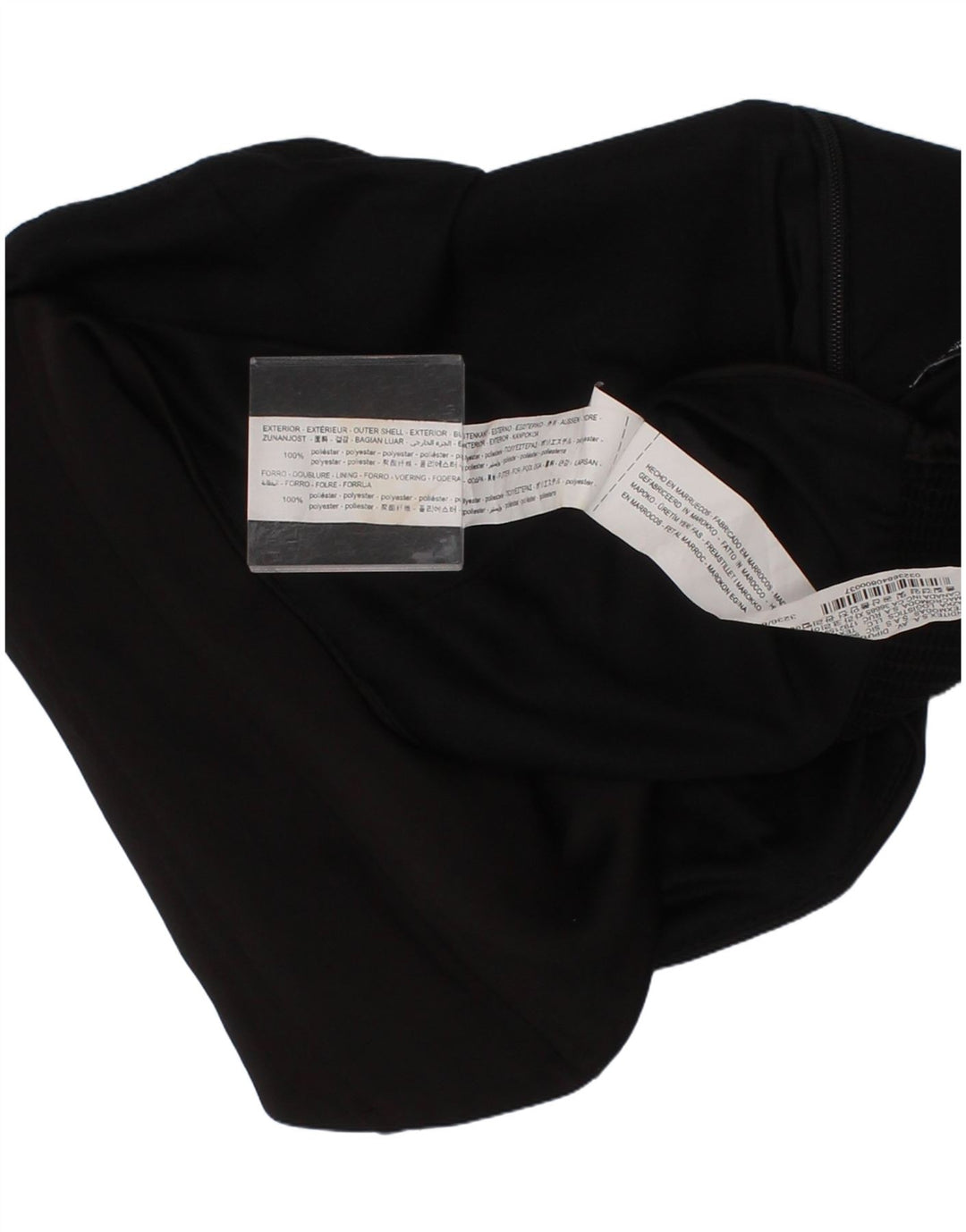 Damski krótki gorset Zara, średni czarny poliester