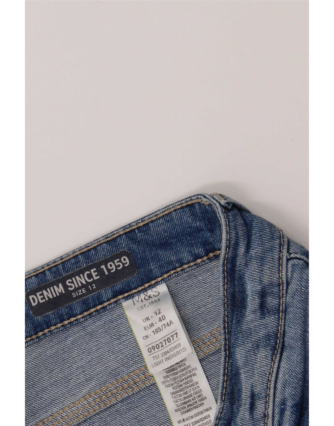 Marks & Spencer Damskie spodenki jeansowe w trudnej sytuacji UK 12 Medium W30 Niebieskie bawełniane