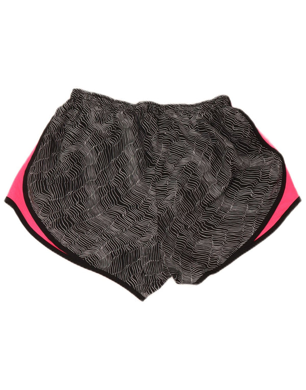 Damskie spodenki sportowe NIKE Dri Fit UK 16, duży, czarny poliester z blokami kolorów