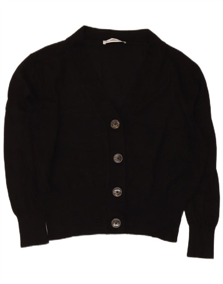 Sweter damski ZARA Crop Cardigan UK 14, średni czarny