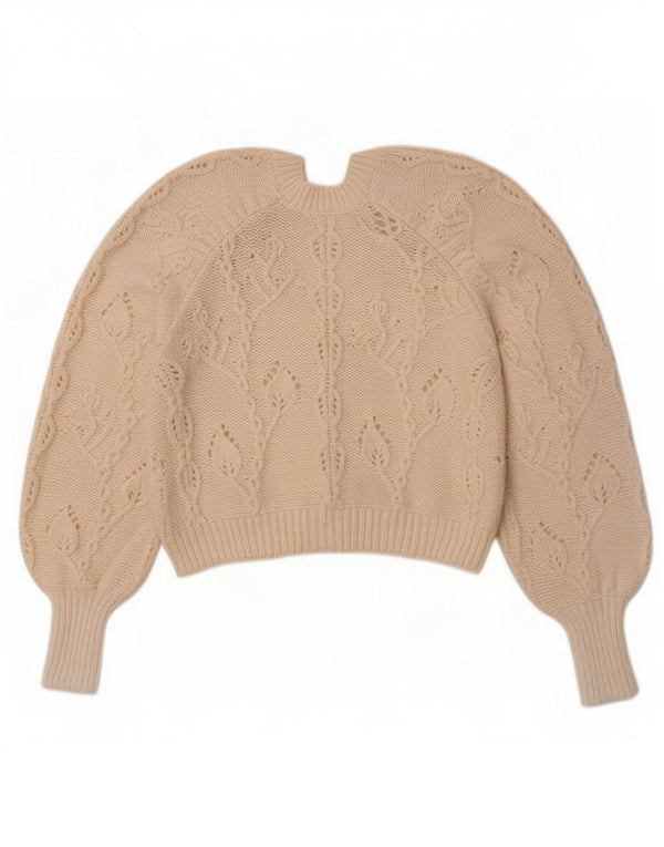 Sweter damski Zara Crop Cardigan UK 10, mały, złamany biały poliester