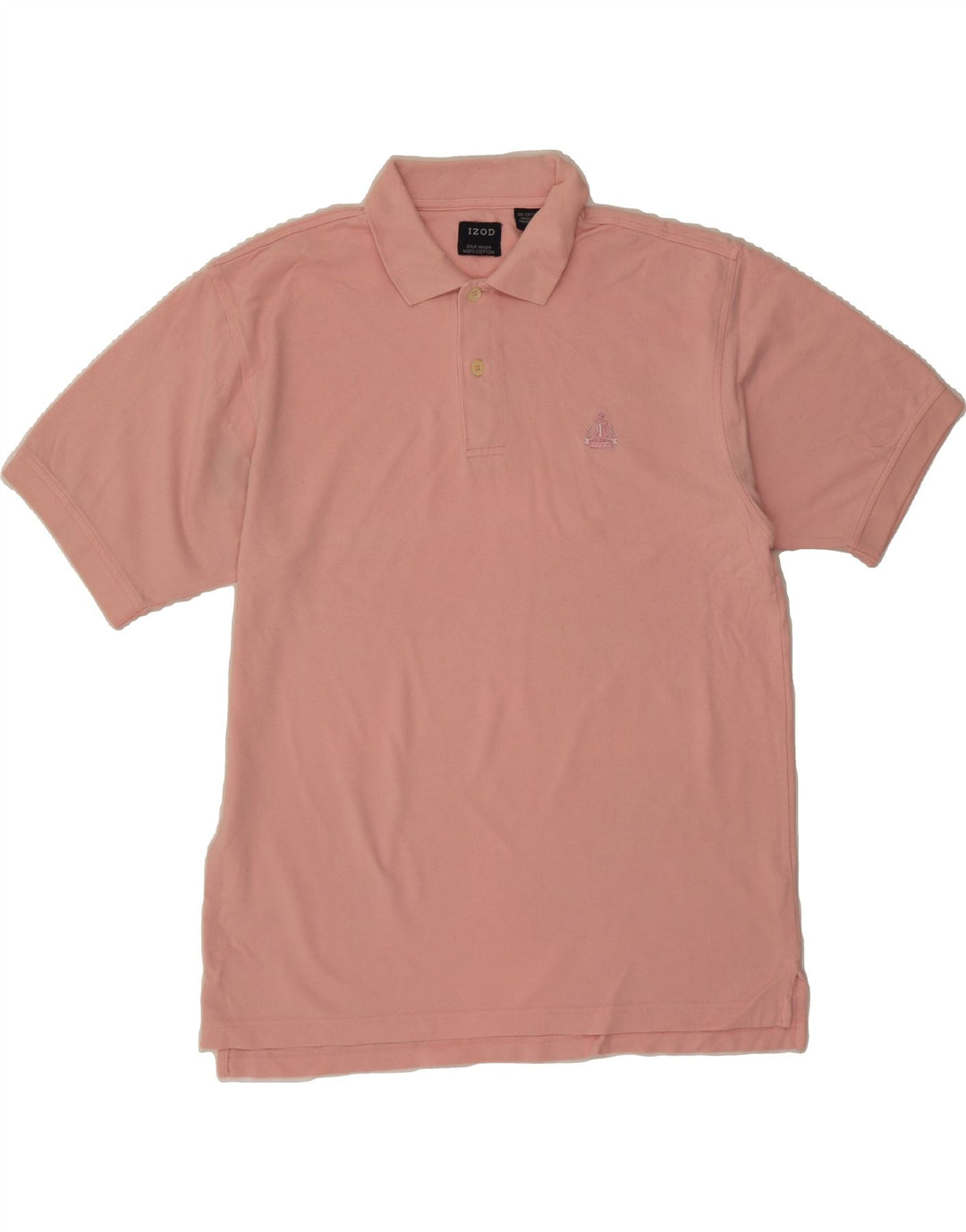 IZOD Mens Polo Shirt Medium Pink Cotton Vintage Izod and Second-Hand Izod from Messina Hembry 