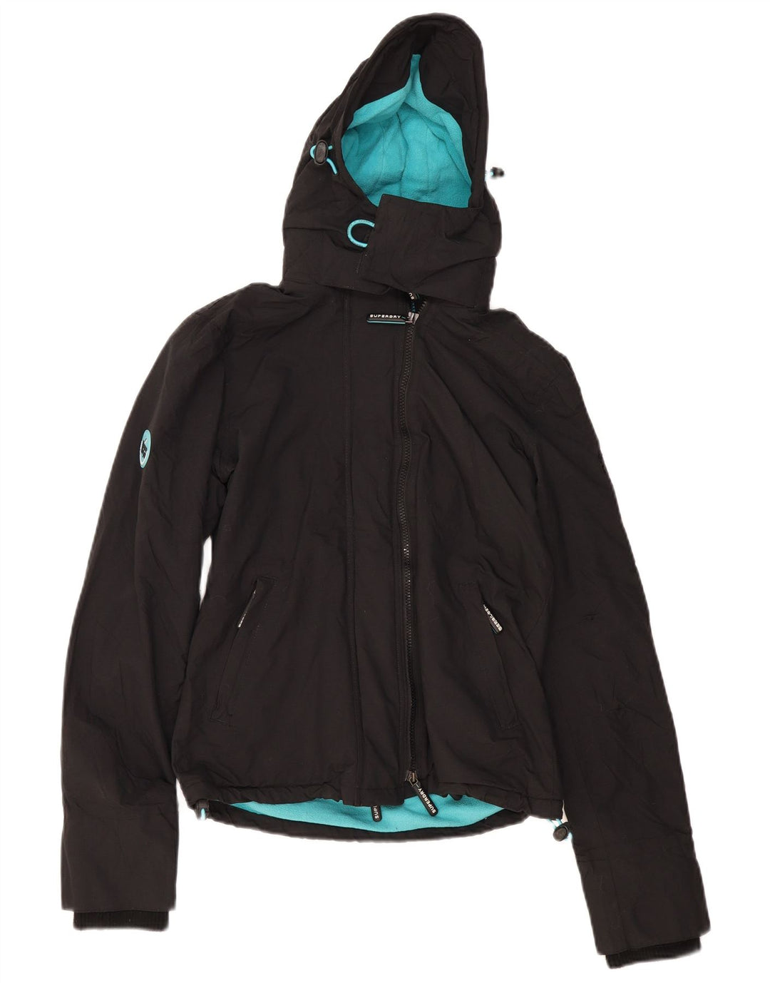 SUPERDRY Damska wiatrówka oversize UK 10 Small Black