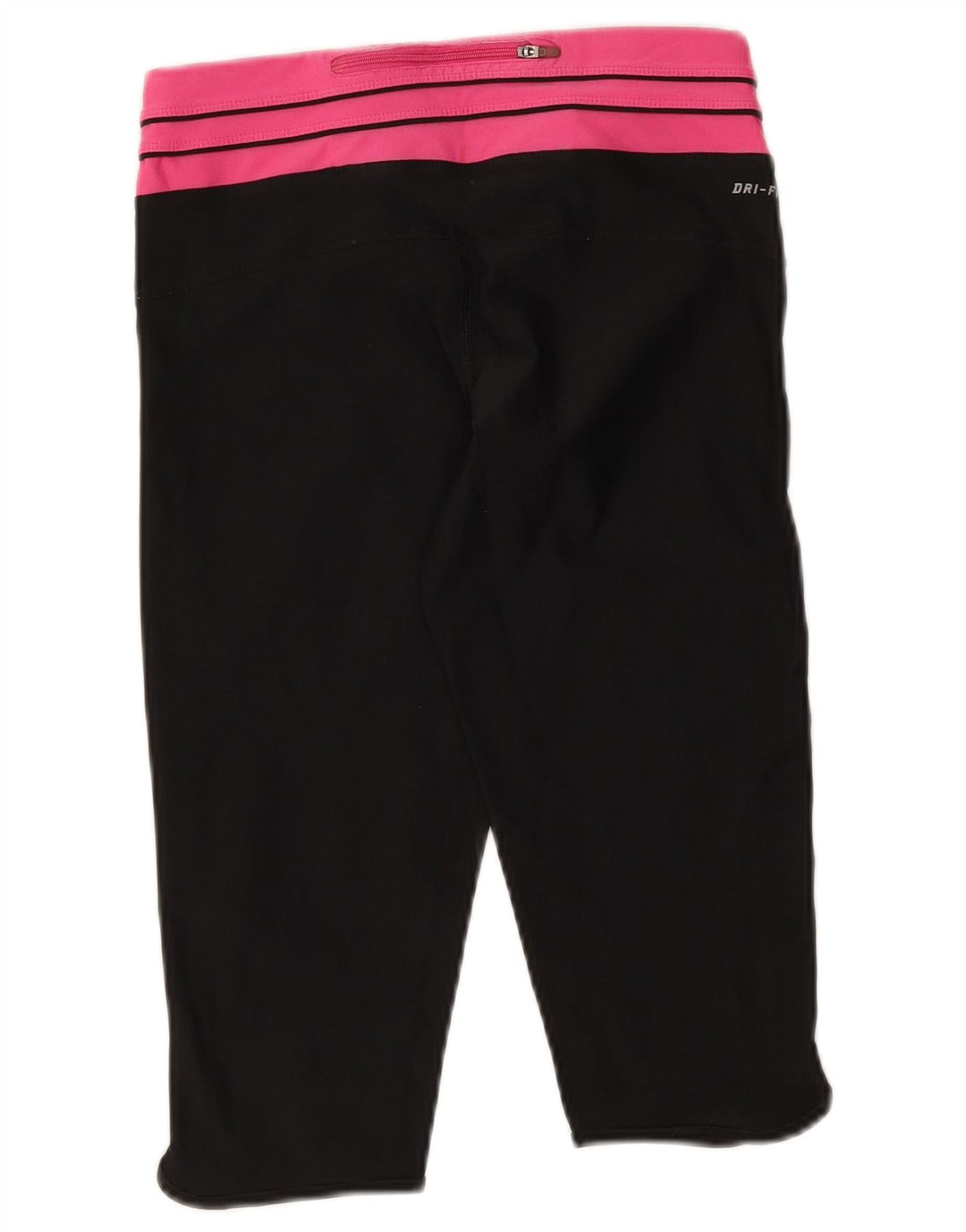 Damskie legginsy Nike Dri Fit Capri UK 8, małe, czarne, z blokami kolorów