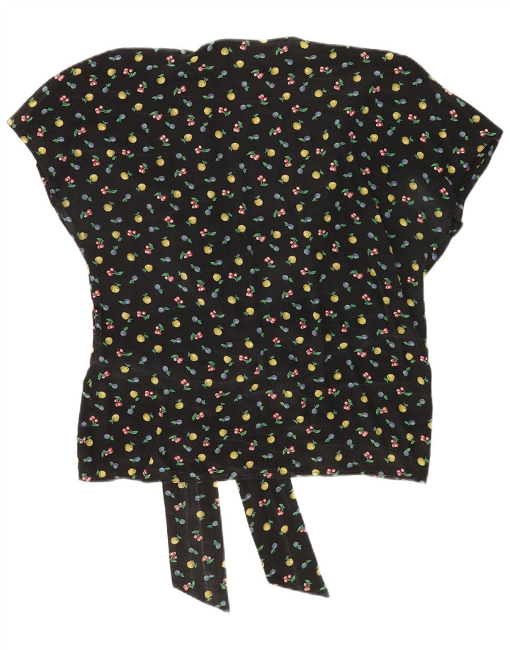 Damska bluzka w stylu vintage w abstrakcyjny wzór IT 48 XL czarna