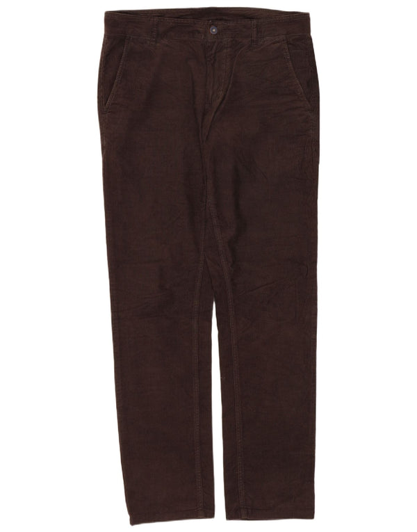 Spodnie damskie Napapijri Straight sztruksowe W30 L30 brązowe