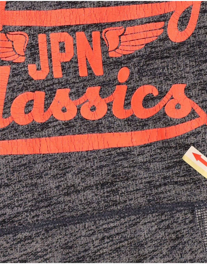 Damski sweter z kapturem Superdry Graphic UK 12 Średni granatowy, bawełniany nakrapiany