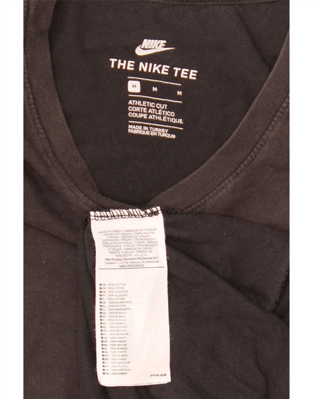 Męski T-shirt Nike o sportowym kroju, średni czarny, bawełniany