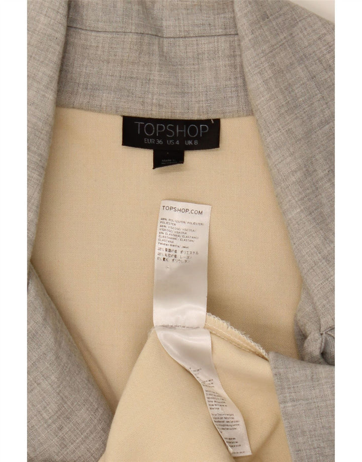 Topshop damski trencz oversize UK 8 mały szary poliester