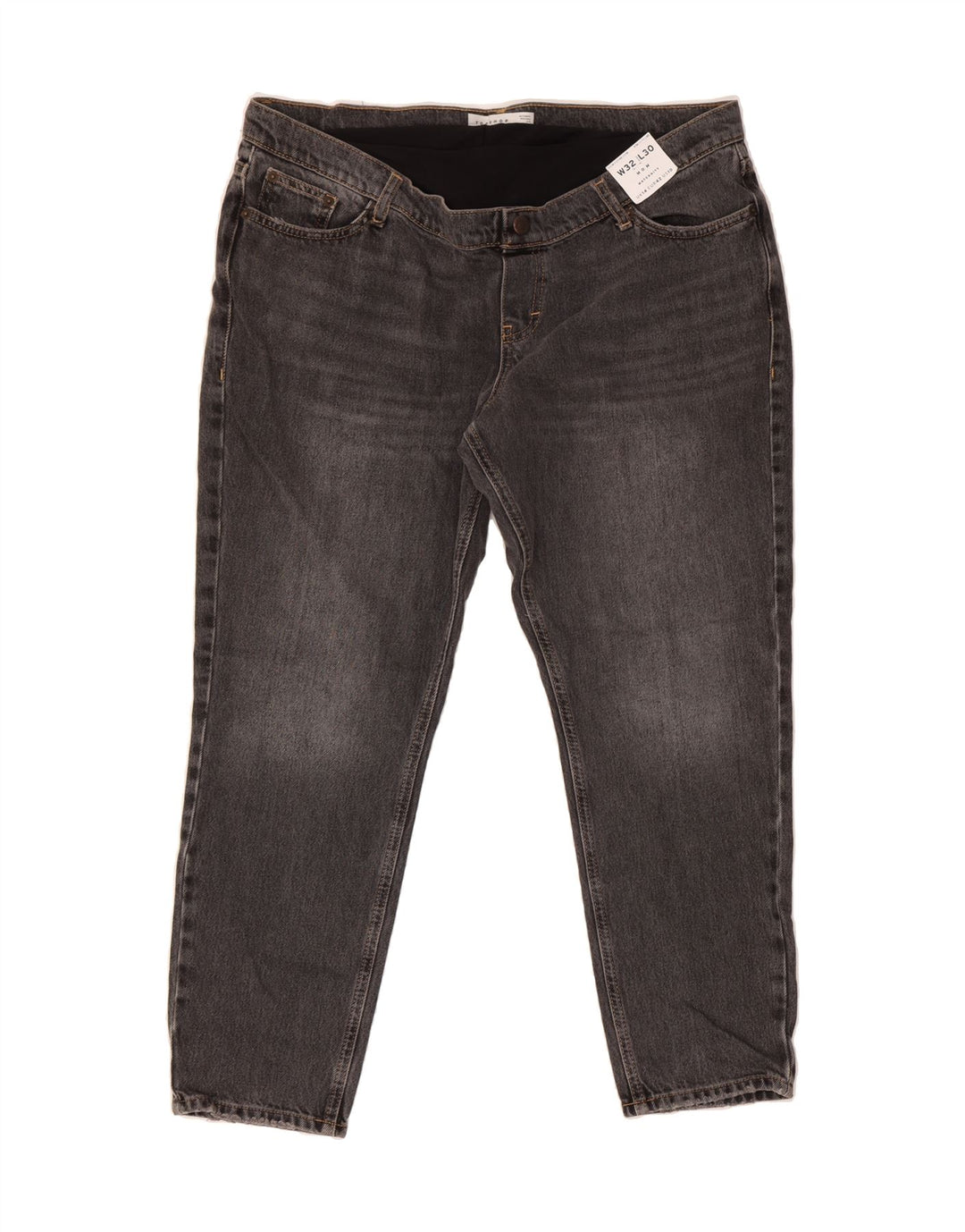 TOPSHOP Womens Maternity Tapered Jeans W32 L30 Grey Viscose Vintage Topshop and Second-Hand Topshop from Messina Hembry 