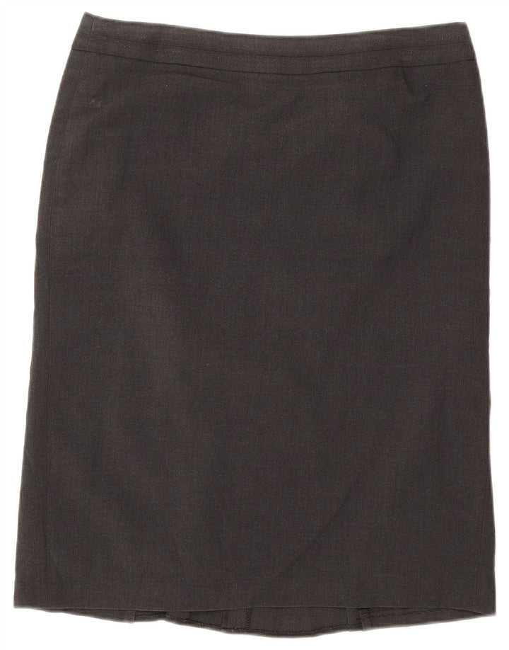 Marks & Spencer Damska prosta spódnica UK 12 Medium W32 Szary poliester