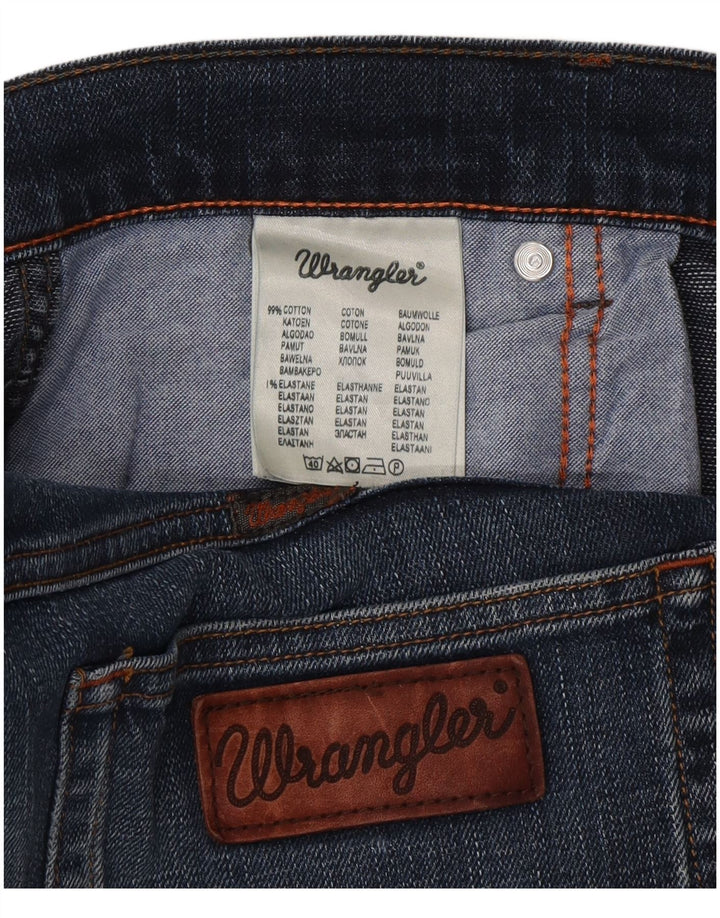 Męskie proste dżinsy Wrangler W34 L30 Niebieskie bawełniane