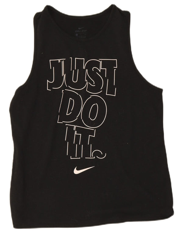 Damska kamizelka z grafiką Nike Dri Fit Top UK 10, mała, czarna, poliester