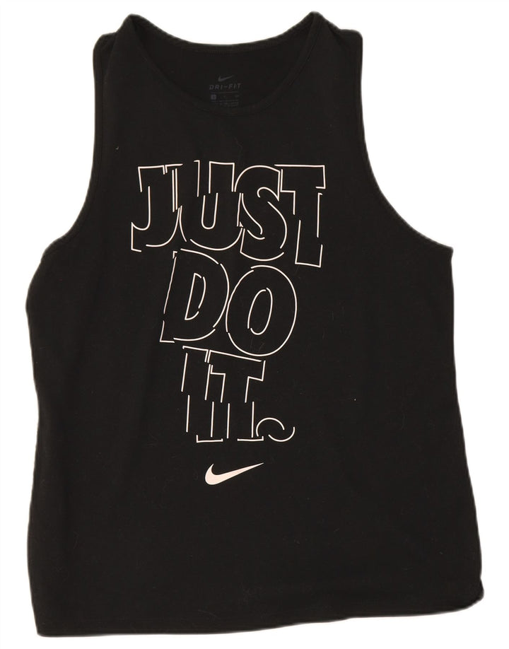 Damska kamizelka z grafiką Nike Dri Fit Top UK 10, mała, czarna, poliester