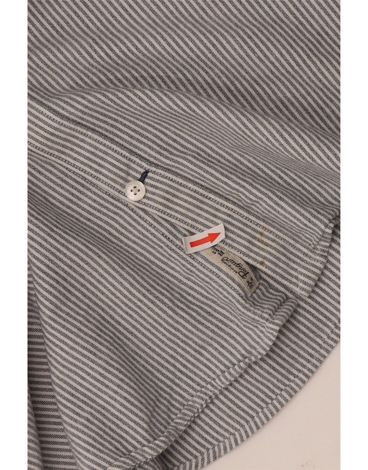 Koszula męska Penguin Heritage Slim Fit, duża, szara w prążki