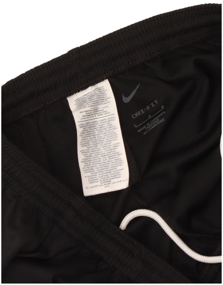 Męskie spodnie dresowe Nike Dri Fit, duże, czarne, poliestrowe