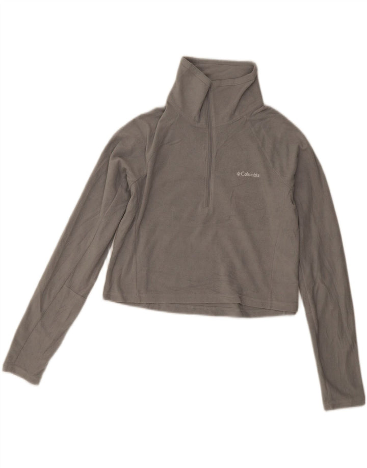 Damski sweter polarowy Columbia z zamkiem błyskawicznym, UK 8, mały, szary poliester