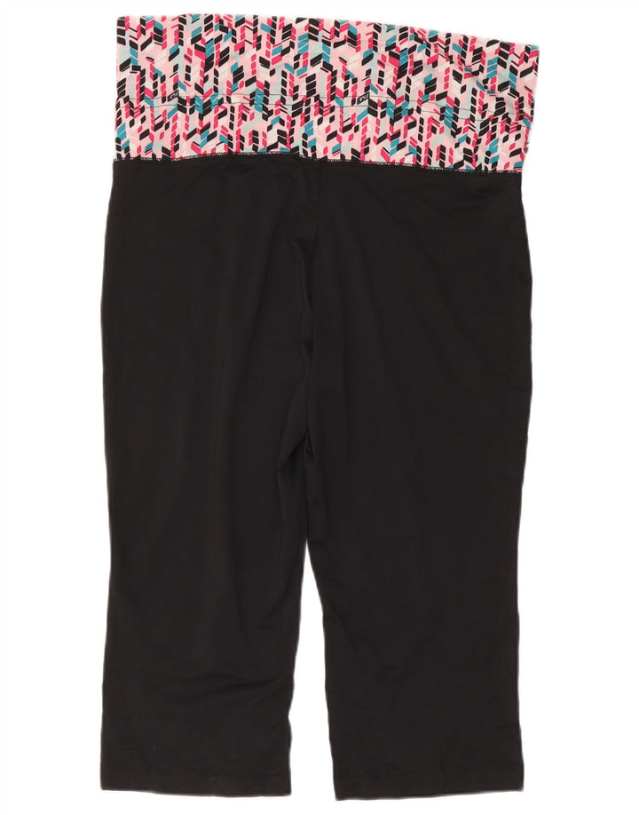 Damskie legginsy Fila Capri UK 16, duży, czarny, geometryczny poliester
