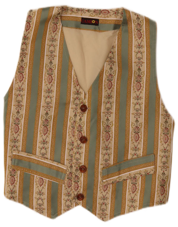 Kamizelka damska VINTAGE UK 10 Small Beżowa Fair Isle Cotton