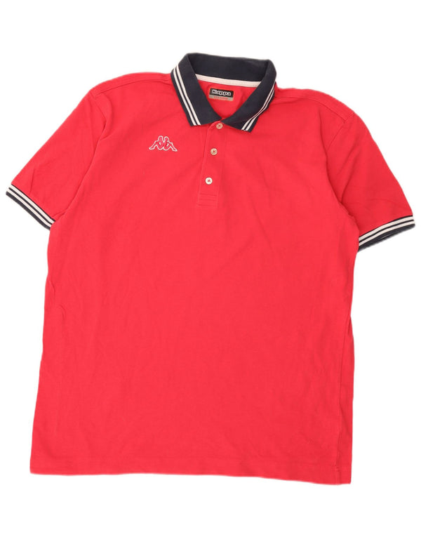 Męska koszulka polo Kappa 2XL, różowa, bawełniana