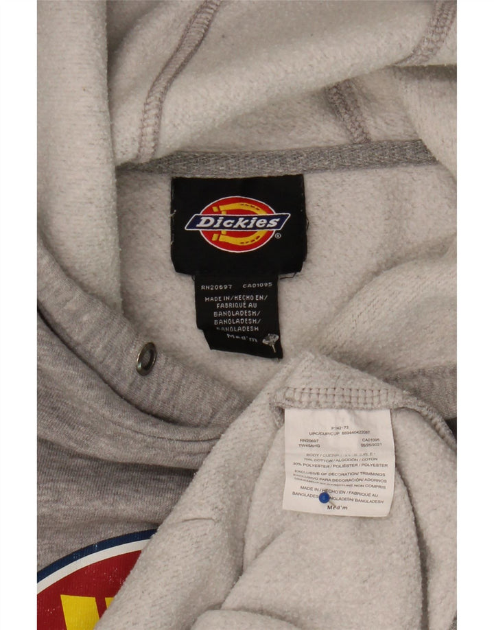 Męski sweter z kapturem DICKIES z grafiką, średnioszary, bawełniany w cętki