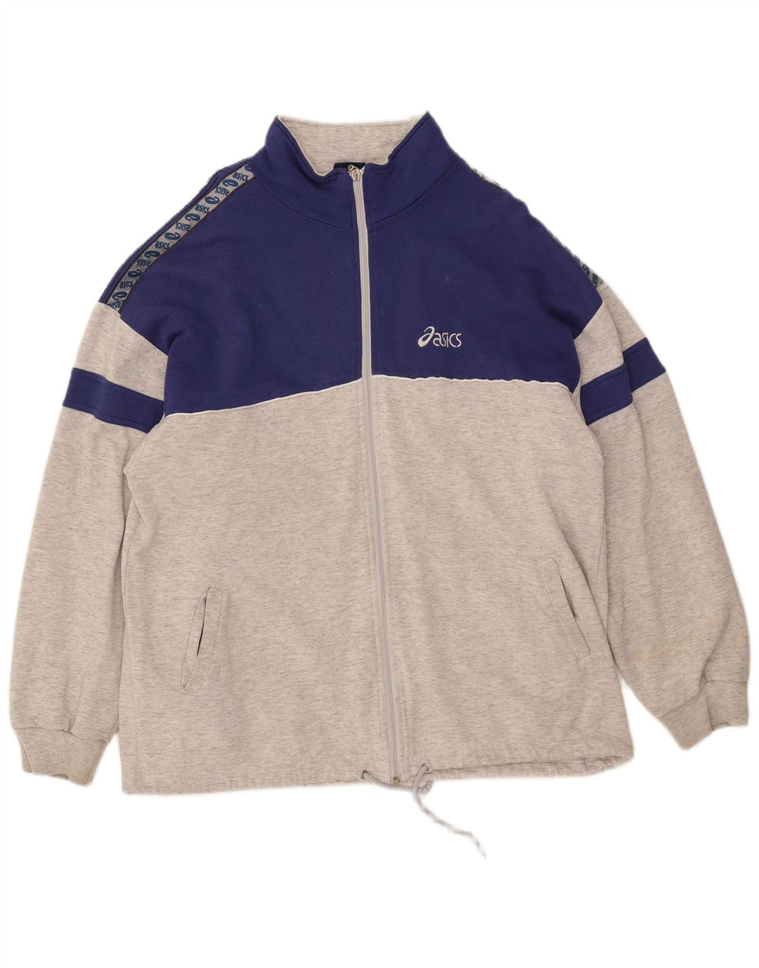 Męska kurtka dresowa ASICS z grafiką XL, w kolorze szarym