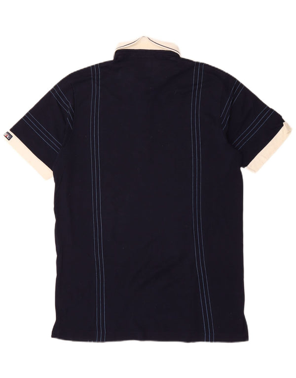 Męska koszulka polo Cagi, duża, granatowa w paski