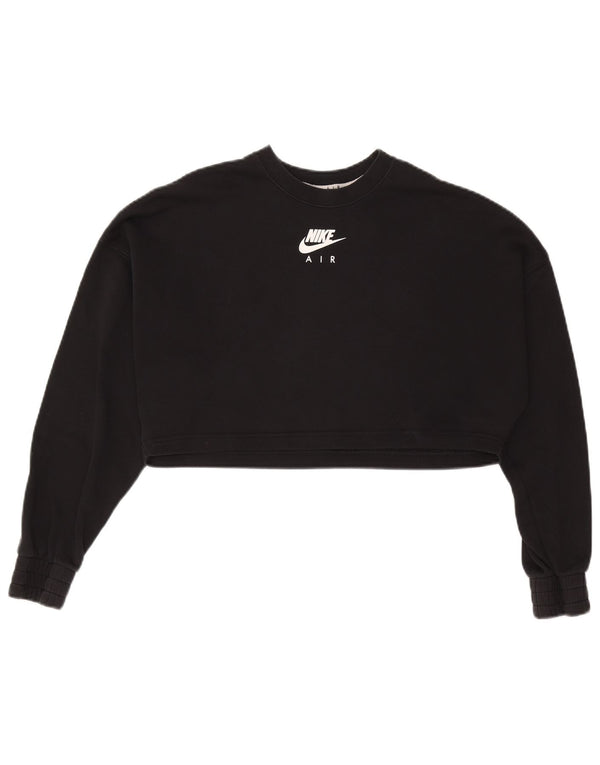 Damska bluza oversize NIKE Crop UK 14, średnia czarna sportowa