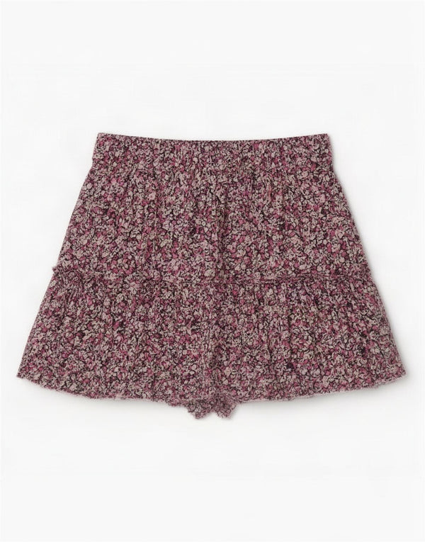Krótkie spodenki damskie Zara Small W26 w fioletowe kwiaty