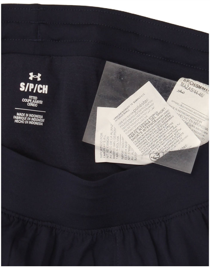 Damskie spodenki sportowe Under Armour UK 10, małe, granatowe, poliestrowe