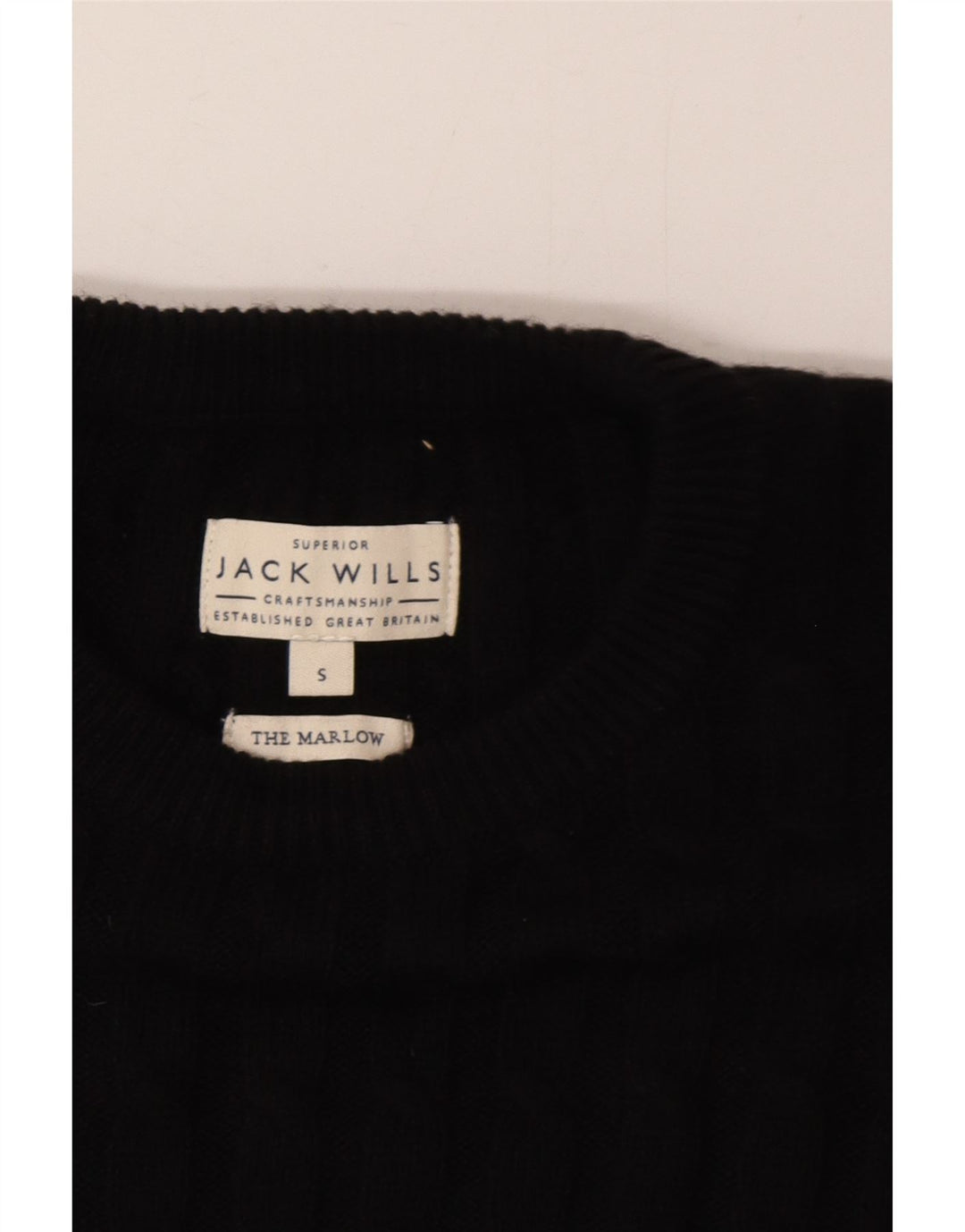 Męski sweter z okrągłym dekoltem Jack Wills, mały, czarny