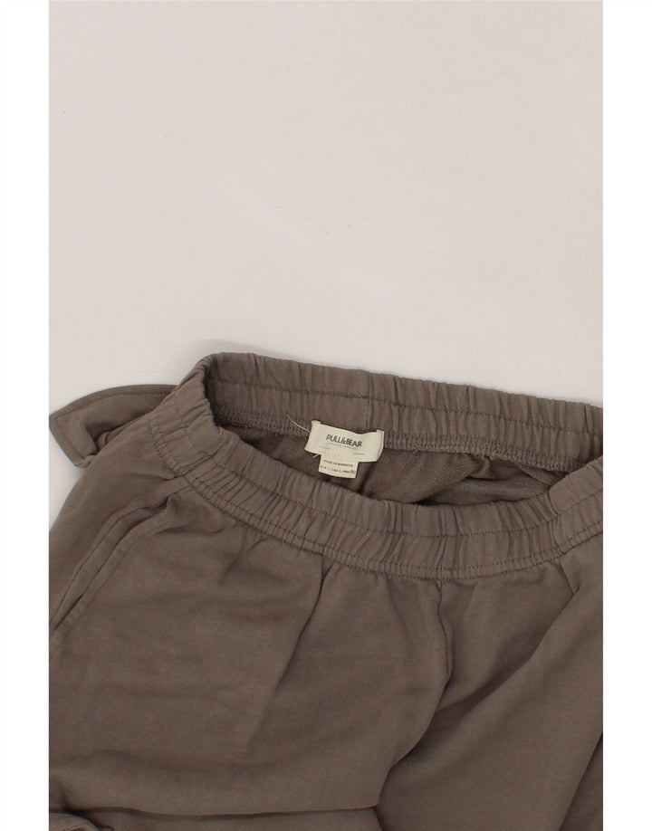 PULL & BEAR Womens Cargo Tracksuit Trousers UK 16 Large  Grey Cotton Vintage Pull & Bear and Second-Hand Pull & Bear from Messina Hembry 