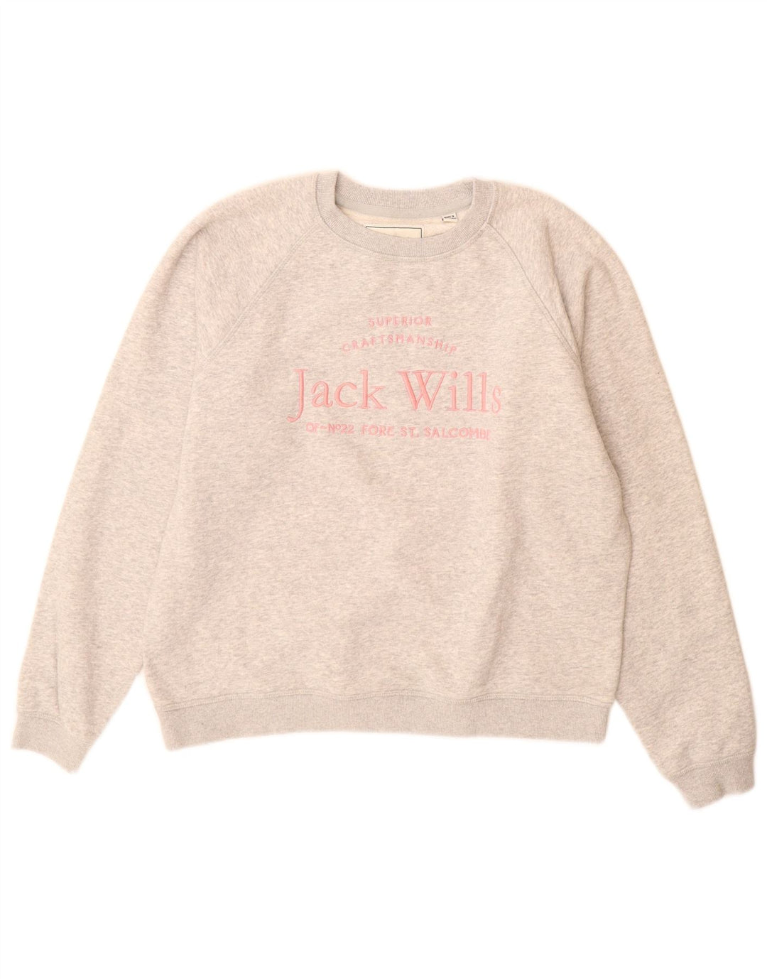 Damska bluza z grafiką Jack Wills UK 12, średnioszara, nakrapiana
