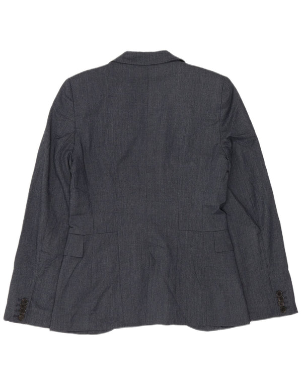 Damska marynarka Zara zapinana na 1 guzik UK 10, mała, granatowa, poliestrowa