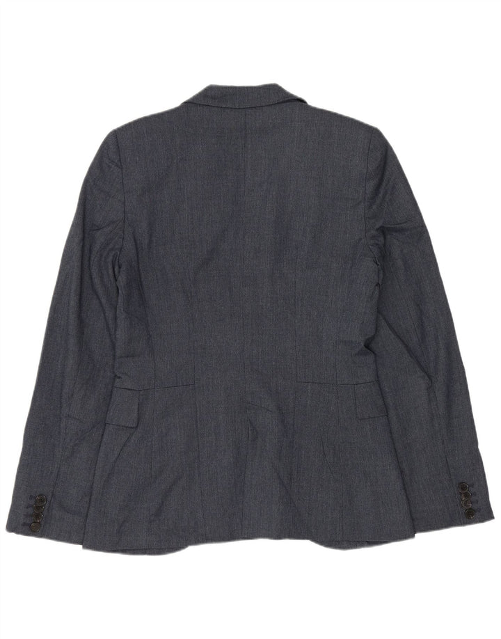 Damska marynarka Zara zapinana na 1 guzik UK 10, mała, granatowa, poliestrowa