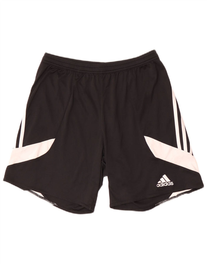 Męskie spodenki sportowe Adidas Climalite, średni czarny poliester z blokami kolorów