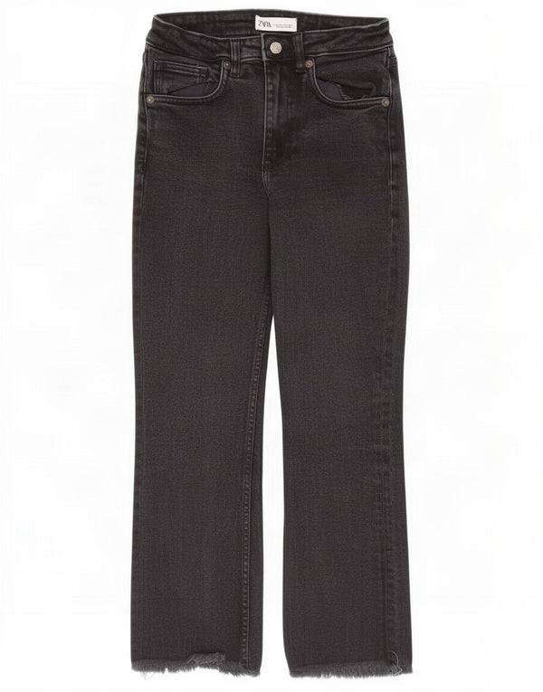 Dżinsy damskie Zara Crop Straight EU 36 XS W26 L24 Czarne