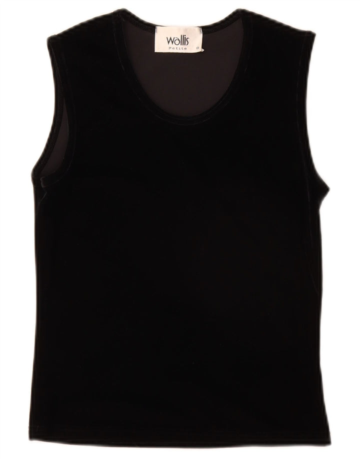 Damska kamizelka Wallis Petite welurowa Top UK 8, mały, czarny poliester