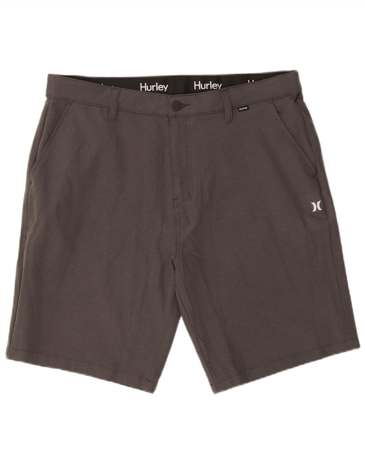 Męskie spodenki chino Hurley W36 duże, szare, poliakrylowe