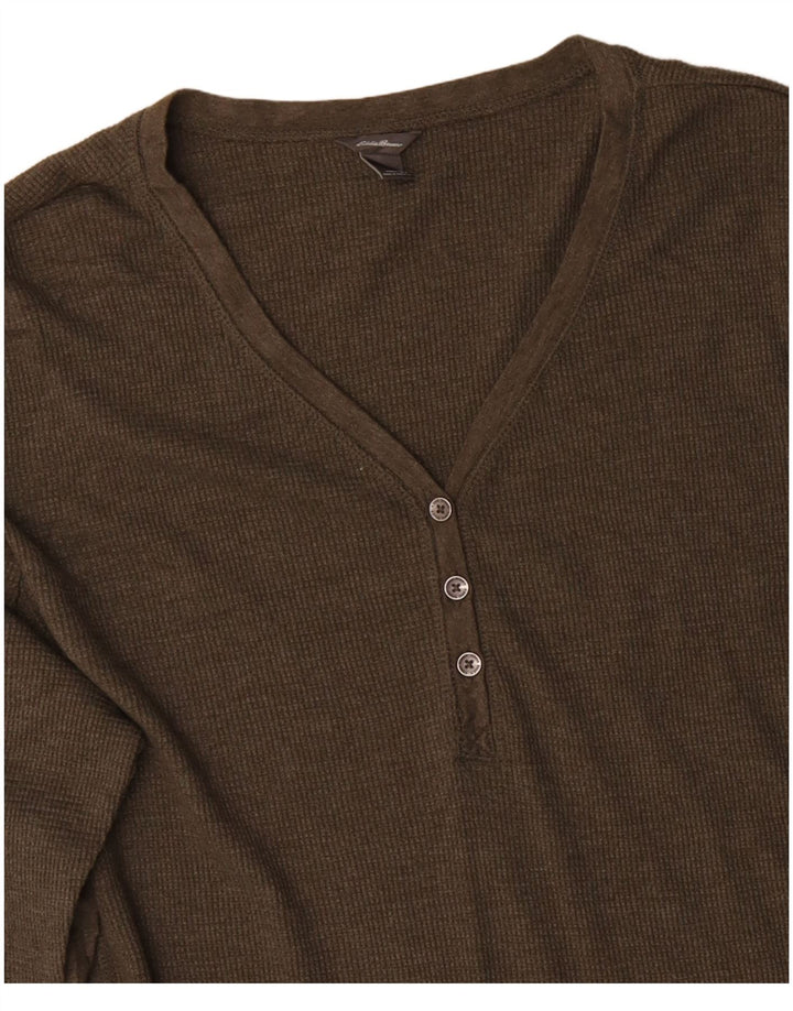 Damski top Eddie Bauer z długim rękawem UK 20 2XL, bawełna khaki