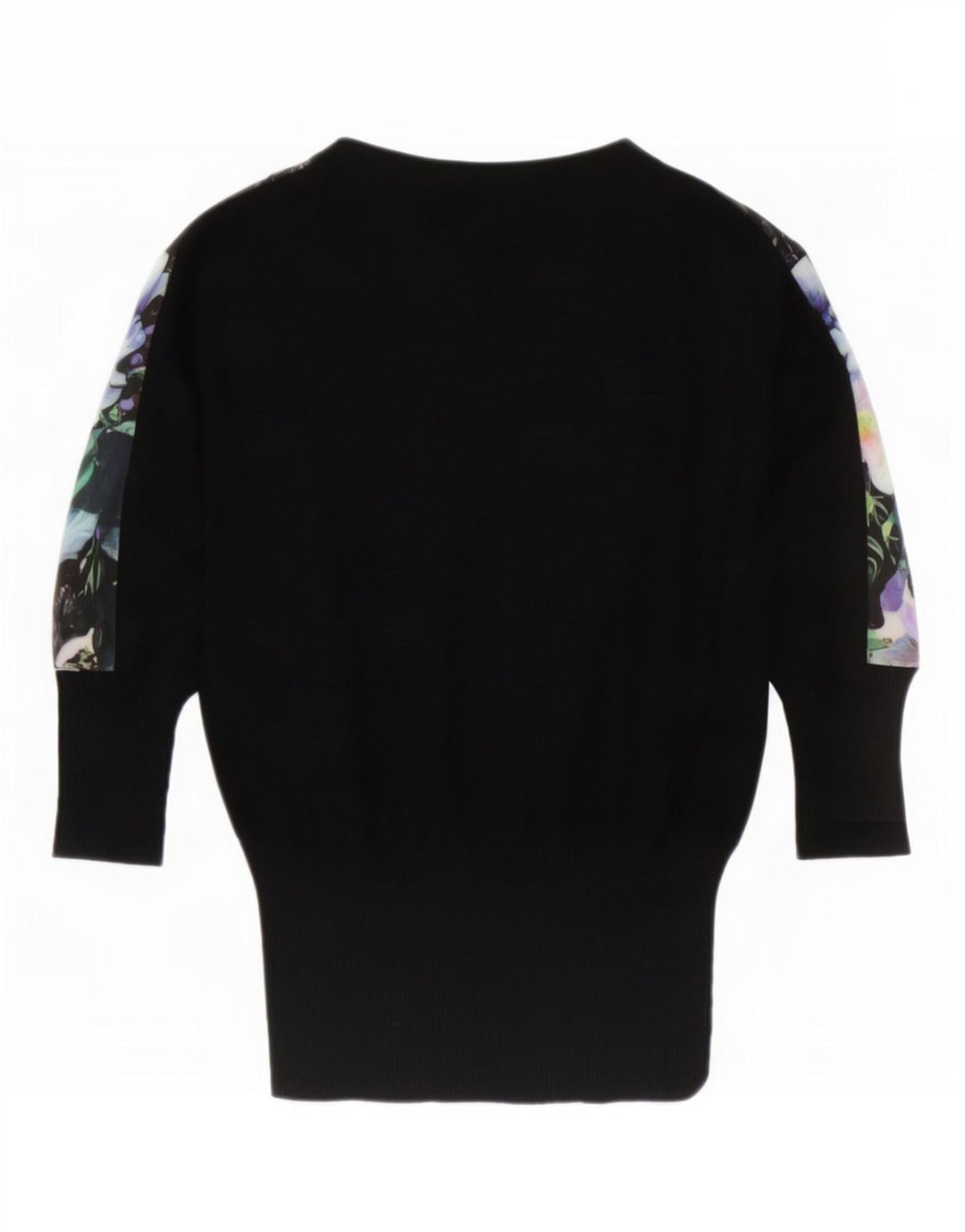 Damska bluzka oversize Oasis UK 6 XS, czarna w kwiaty, wiskoza