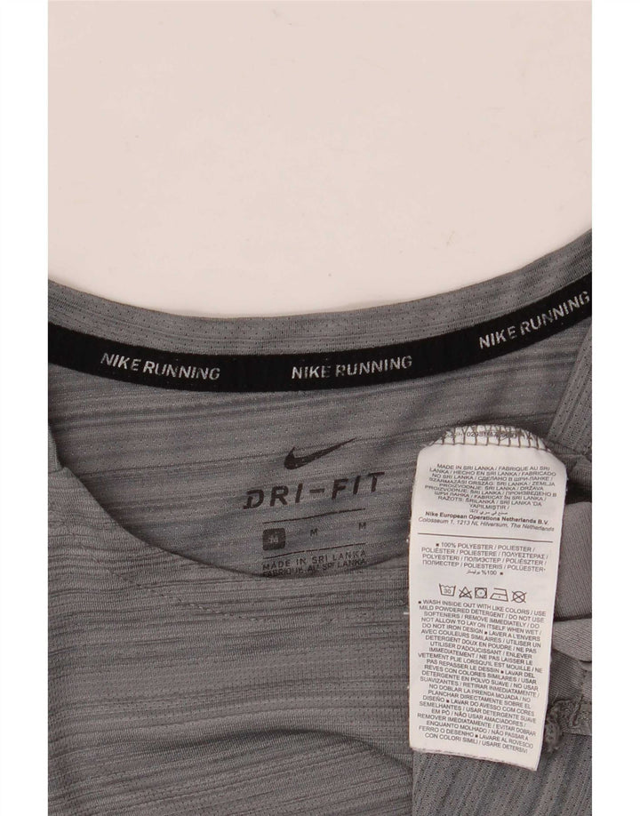 T-shirt męski Nike Dri Fit, poliester w średnie szare paski