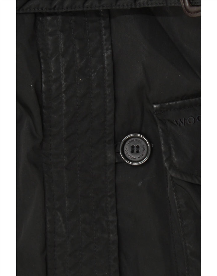 Damska kurtka użytkowa z kapturem Woolrich UK 14, średni czarny poliester