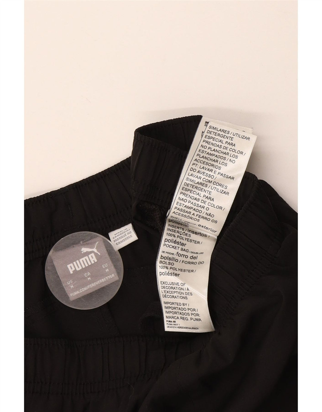 Męskie spodenki sportowe Puma z grafiką, średni czarny poliester