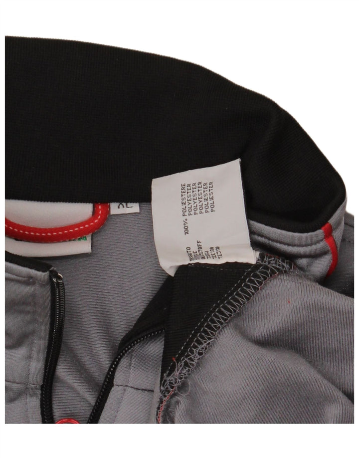 DIADORA Męska kurtka dresowa XL Szary poliester z blokami kolorów