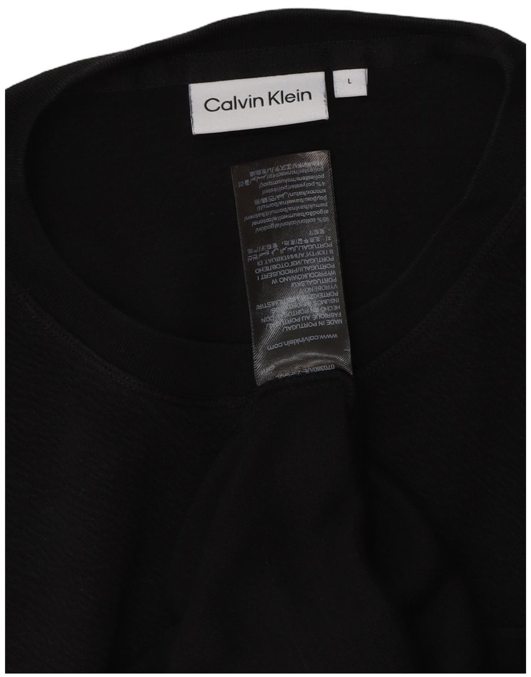 T-shirt męski Calvin Klein, duży, czarny, bawełniany