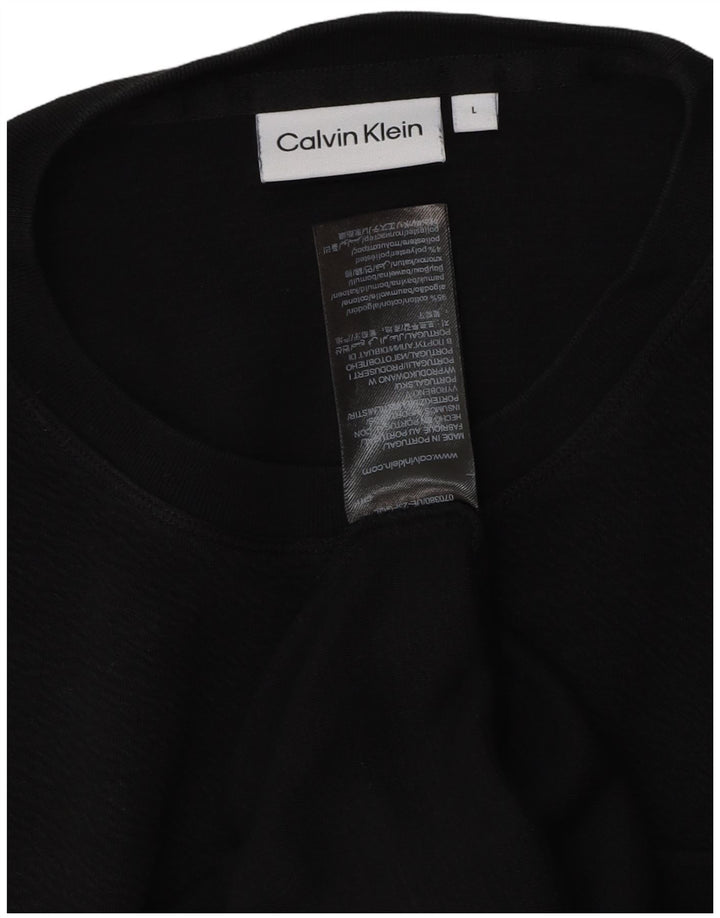 T-shirt męski Calvin Klein, duży, czarny, bawełniany