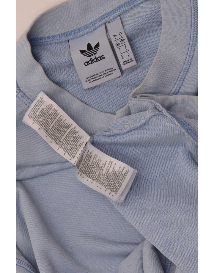 Adidas Męska Bluza Sweter Duża Niebieska Bawełniana