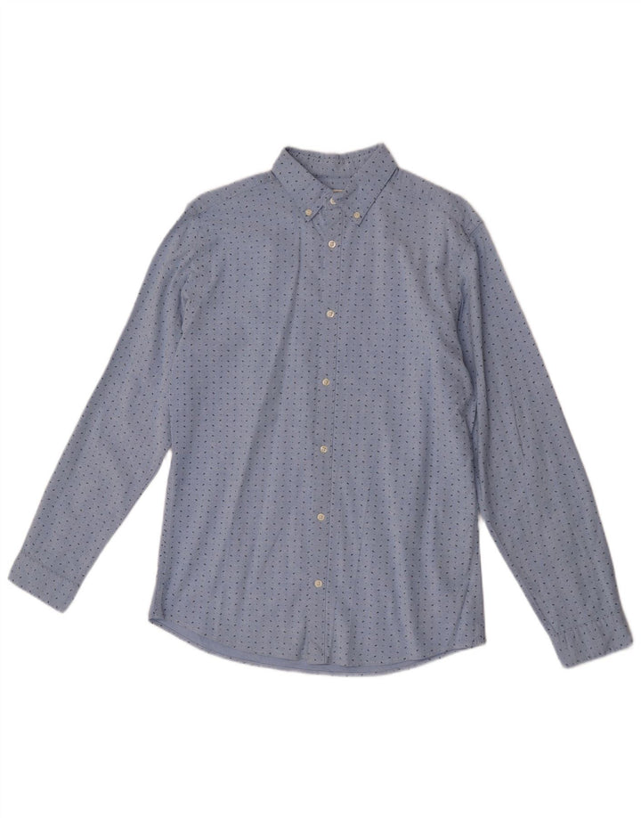 Koszula męska Jack & Jones o dopasowanym kroju, bawełniana w kolorze średnioniebieskim w cętki