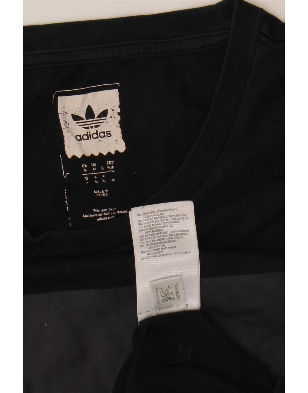 Męska koszulka z grafiką Adidas, średnia, granatowa, bawełniana